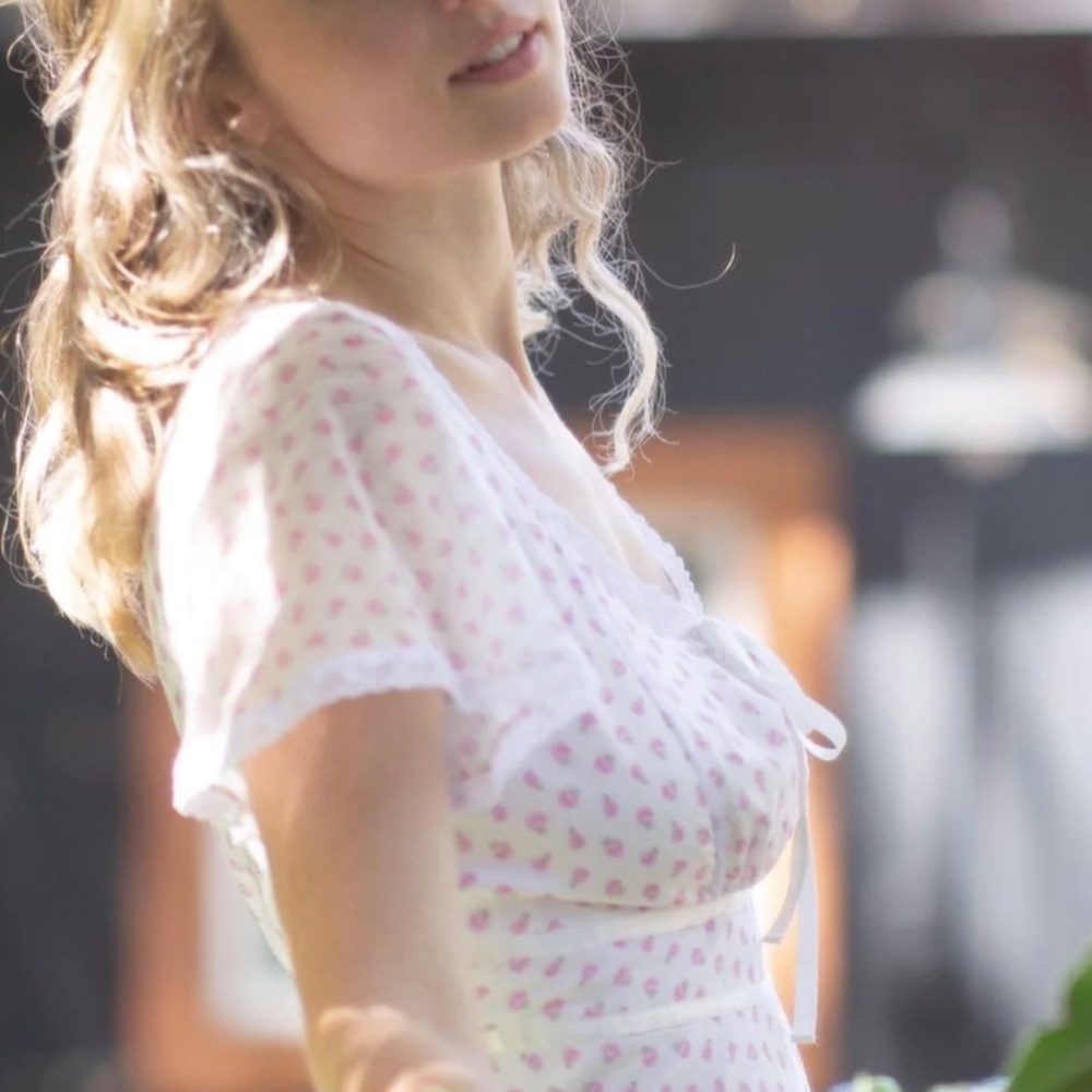 Never worn - Small Tayma Martins Abigail Dress - Pink Rosebuds - Retail $435